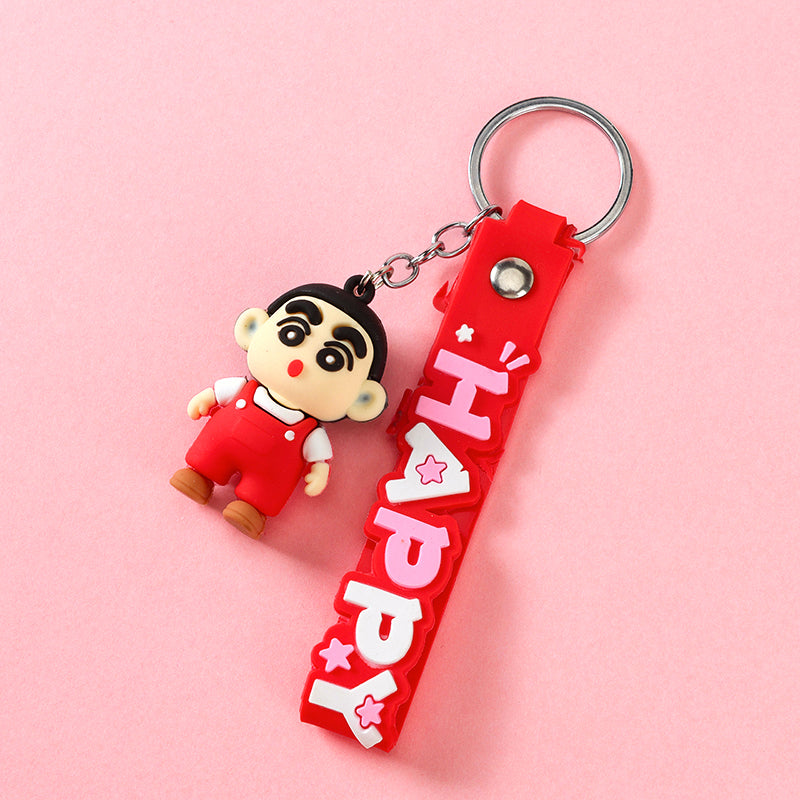 Amuleto de Shin-chan con lazo y tirantes - Amuleto de bolso de anime M.41 M.46 M.72