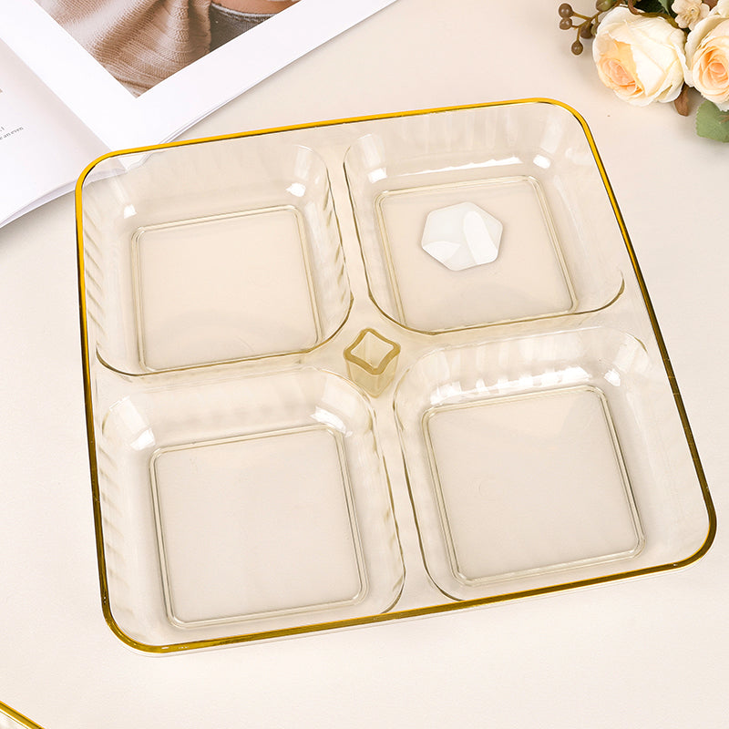 9021 Four-grid Gold-rimmed Fruit Plate M.20