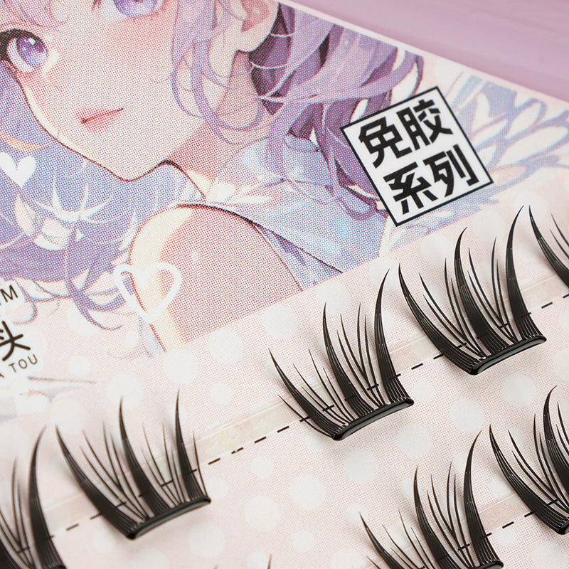 Pestañas postizas sin pegamento en caja cuadrada M.50