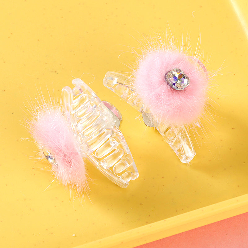 M42 Garra para el cabello pequeña en caja con accesorio de taladro de bola peluda (lado AB)