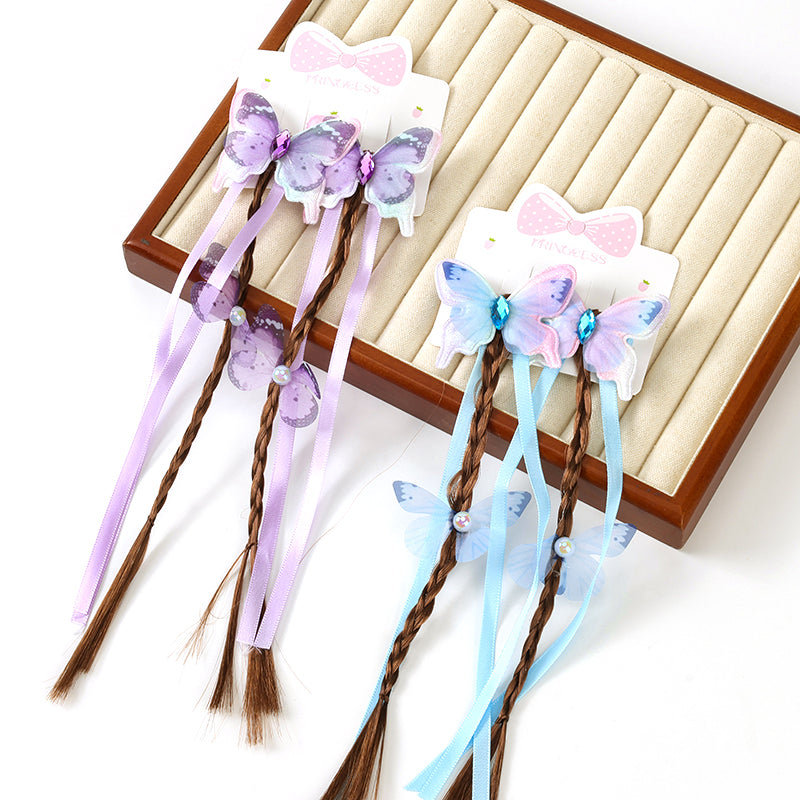 M42 Boxed Hair Extensions Braid with Butterfly Clips for Kids