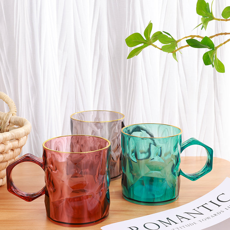 103 Transparent Gold-Edged Diamond Mouth Cup M.26