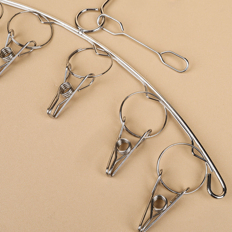 201 Stainless Steel Windproof Hanger (with 6 Clips) M.15