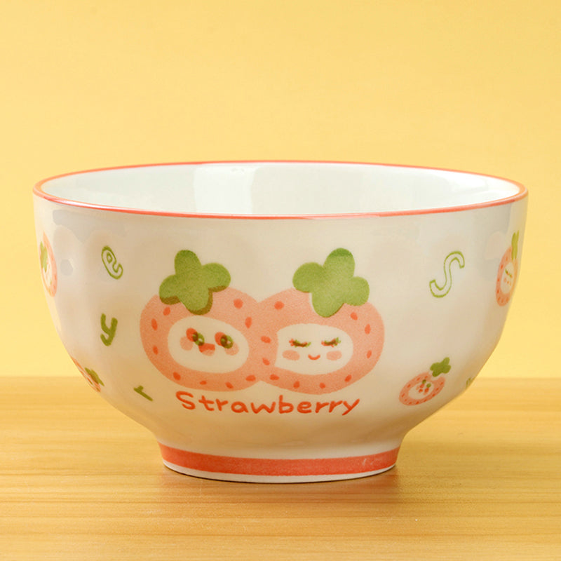5-inch Mingxin Rainstone Bowl with Adorable Strawberry Pattern M.66 JPDB