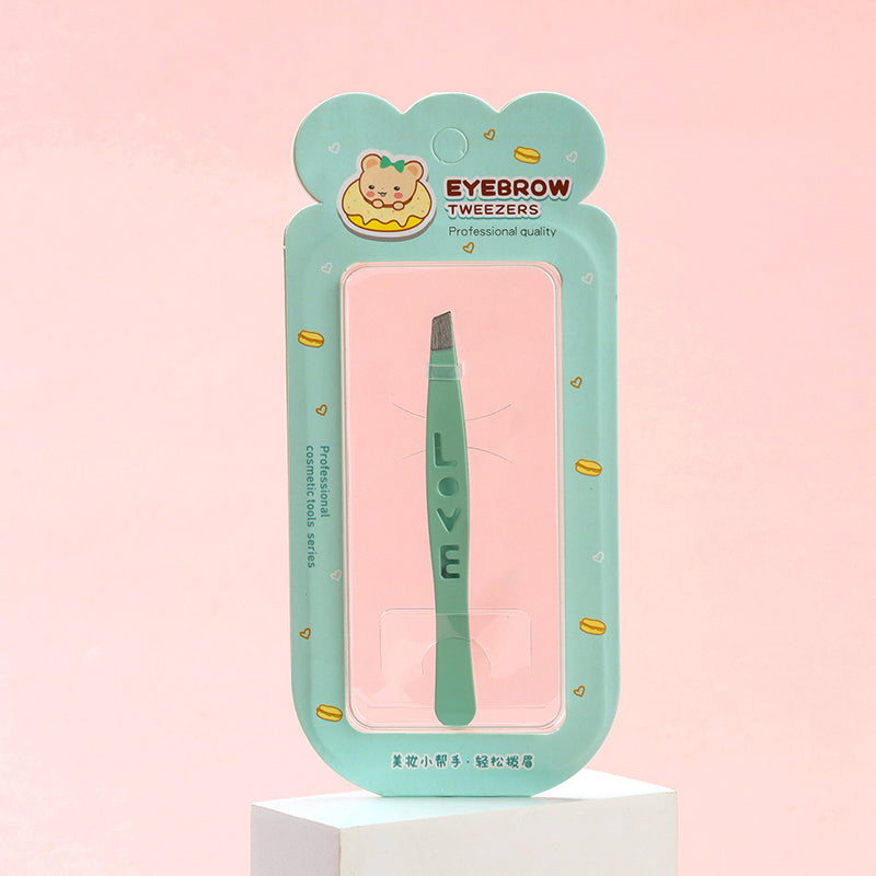 S-547 Letter Single Slant Tip Eyebrow Tweezers M.51