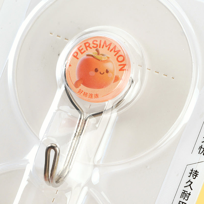 Qiaoxiaoya Model 9413 Adhesive Hooks - 2 Pcs Round Cartoon Design M.16