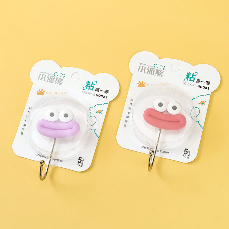 Xiaopaixiong Model 818 Adhesive Hooks - Big Mouth Design Flower Pattern Random M.16