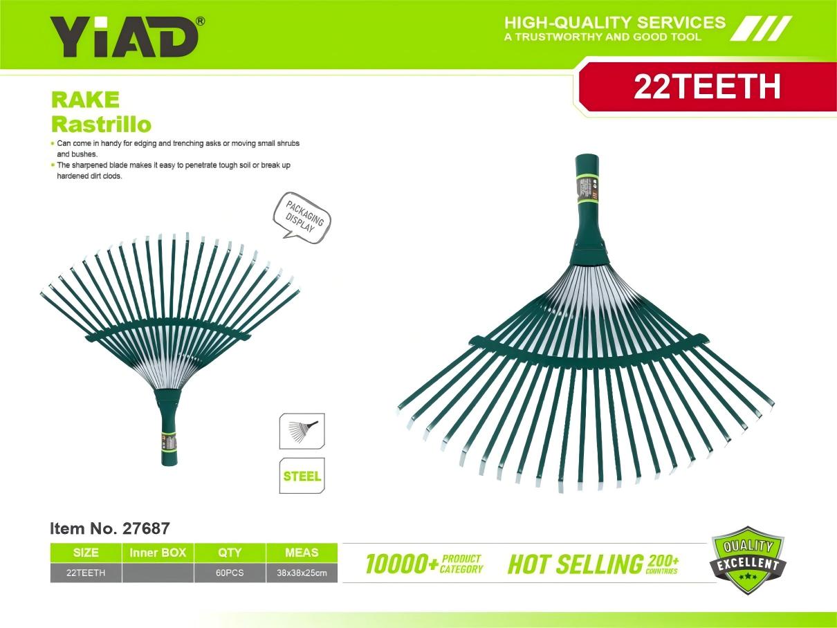 22-tooth flat grass rake M.33