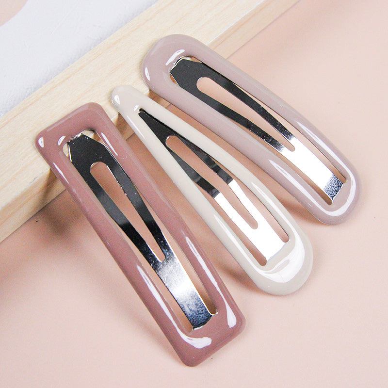 M42 Boxed Three-piece Milk Tea-colored Enamel Bobby Pins