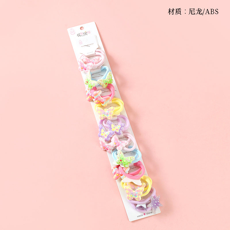 M42 Long Strip Colored Cartoon Accessory Hair Elastics (2 Pieces)