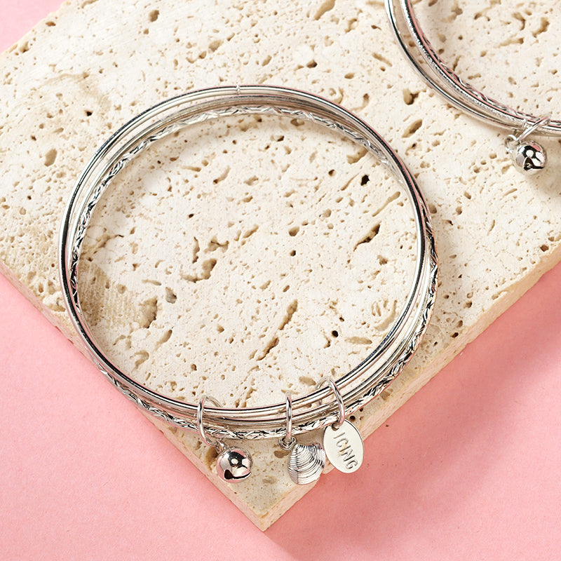 Three Lives Three Worlds Bell Charm Bangle M.43