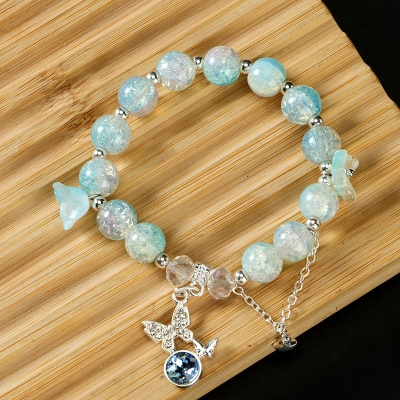 Orchid Butterfly Diamond Bracelet M.43