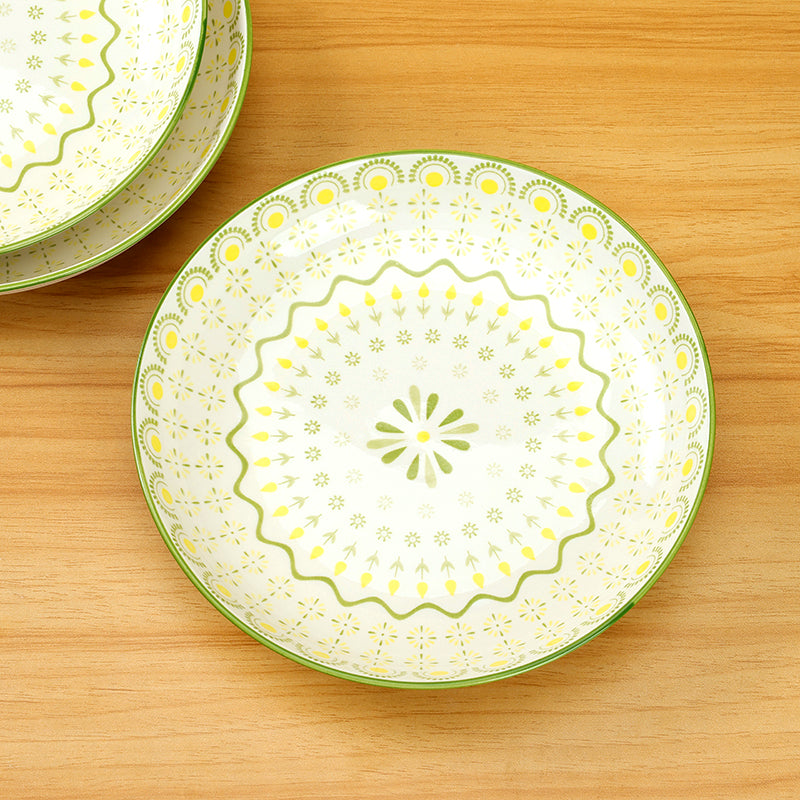 8-inch Four-Flower Rice Plate (Random Flower Patterns) M.66 JPDB