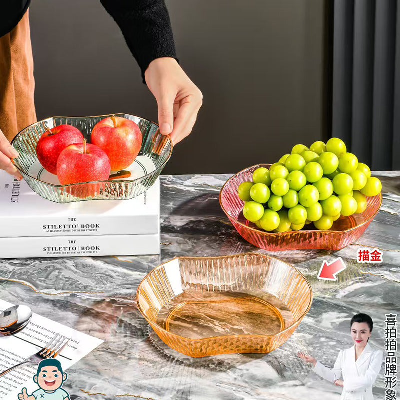 6562 Gold Foil Luxury Transparent Fruit Bowl (43*23*52) M.20