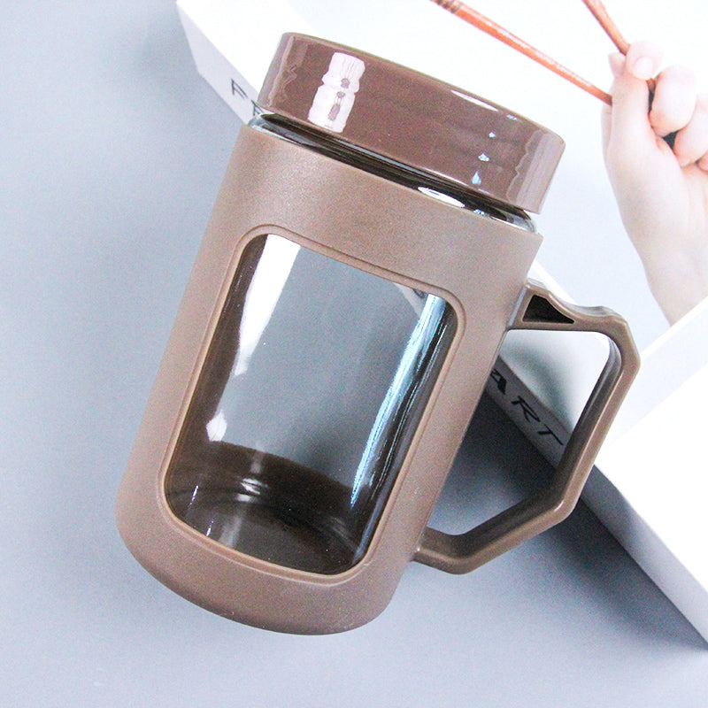 Colored Business - style Glass Mug with Handle M.17