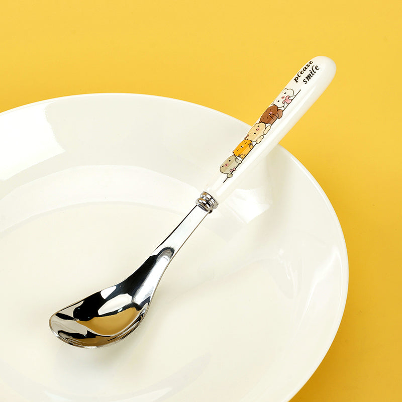 Ceramic Yuanbao-shaped Spoon M.66