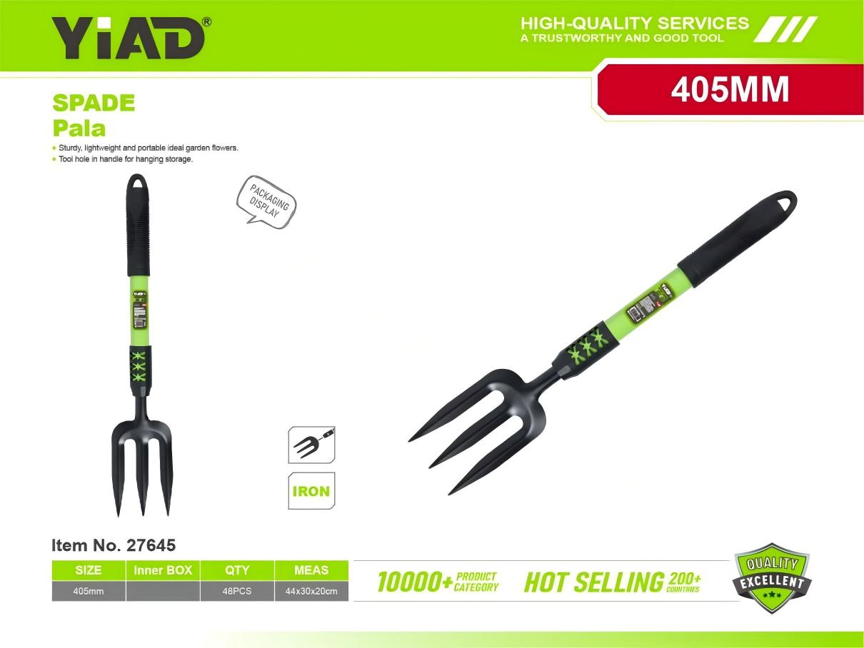 Iron handle with rubber sleeve, three-pronged M.33