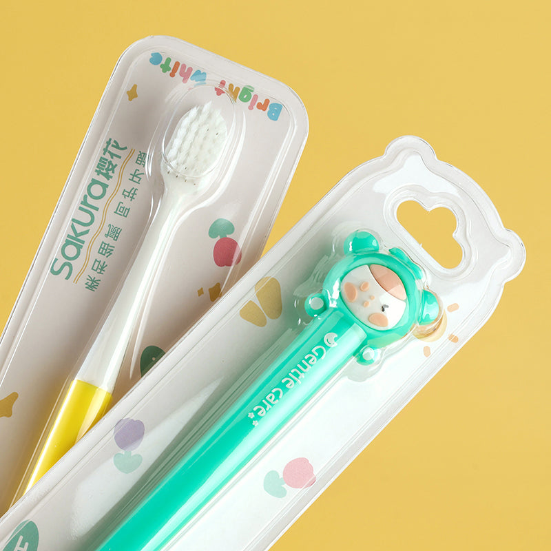 SAKURA Cute Cartoon Baby Toothbrush S - 775 Extra Soft Bristles 2 - 6 Years Old Kids Gum Care M.14