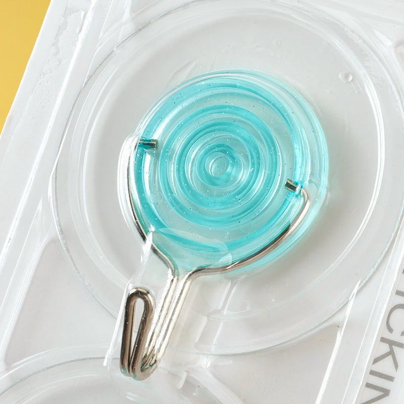 Model JDL-395 Adhesive Hooks - 2 Pcs Round Crystal Colorful Design M.16