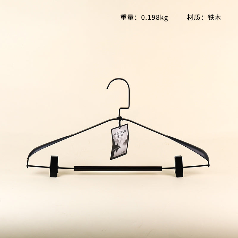 Model 217 Iron-Wood Clothes Hanger with Clips M.15 JPDB