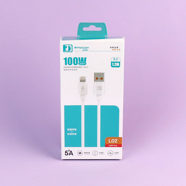 L02 Apple Data Cable 1.2M - MFi Certified 20W Fast Charging for iPhone/iPad A.12 JPDB