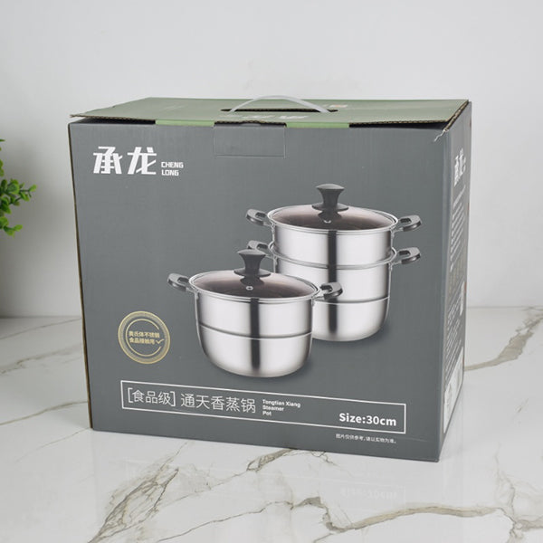 Model 3321 Tongtianxiang 36cm 2-Steamer-Rack Composite Steel Steamer M.61 JPDB