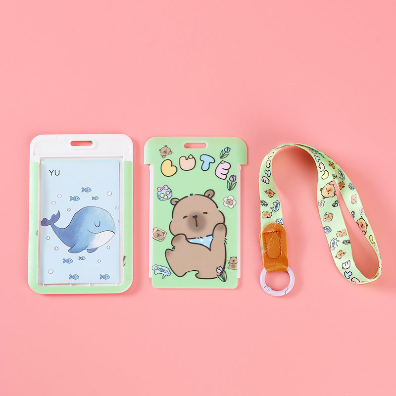 Premium 131 Leather Cord Round Buckle Card Holder (Short Cord) M.84