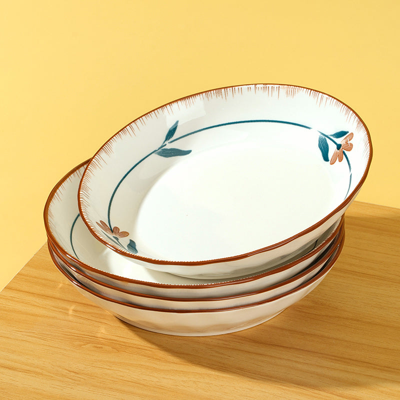 7.7 - inch Printed Marble - patterned Plate (Malt - themed) M.66 JPDB