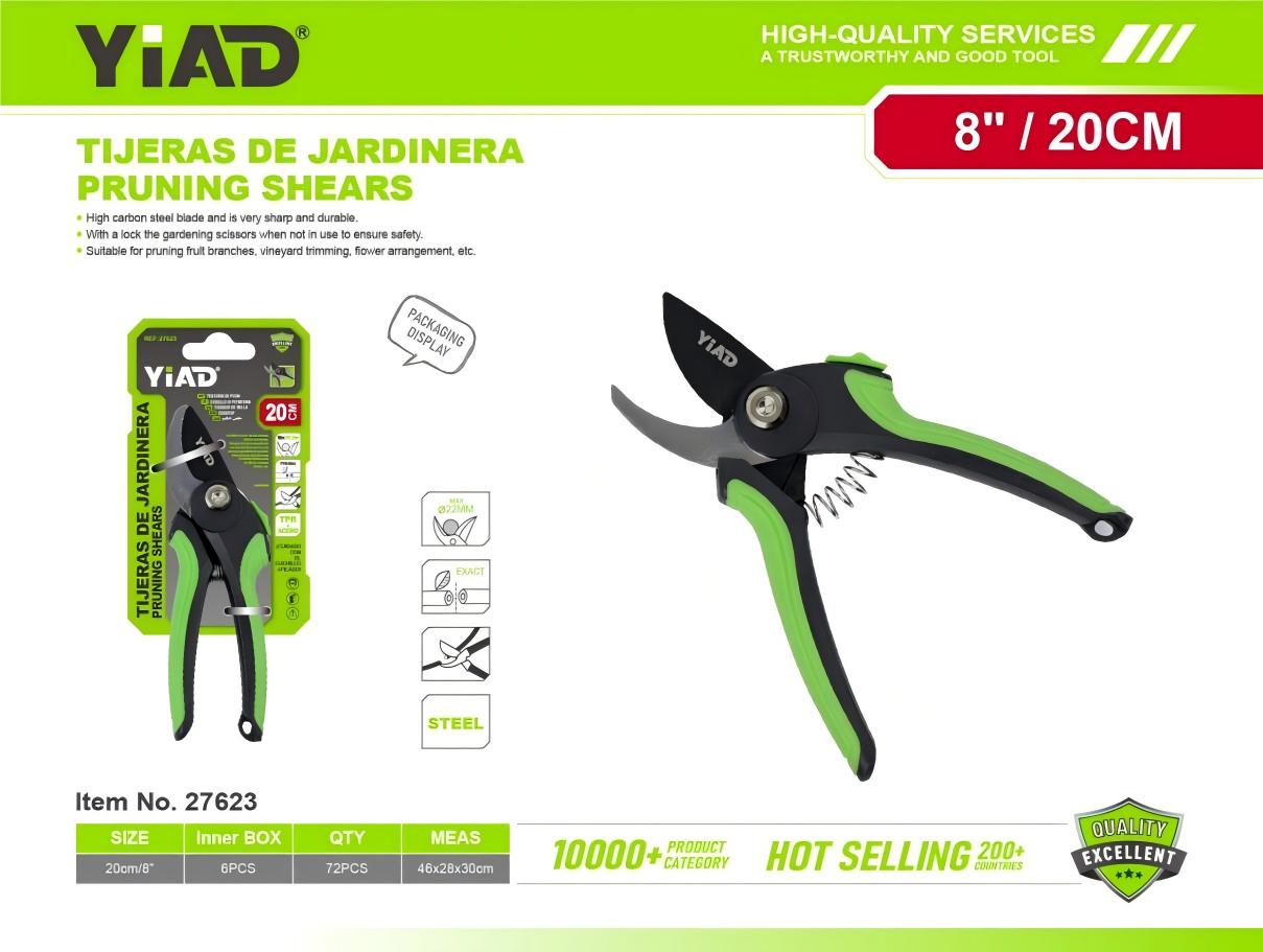 Round-head double-color handle branch scissors M.33