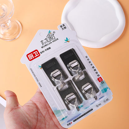 Mumujia Model 0291 Hooks - 4 Pcs Rectangular Stainless Steel Type M.16