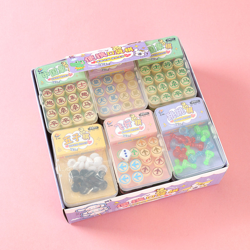 H668 - 1062 Juego de ajedrez de bolsillo portátil 