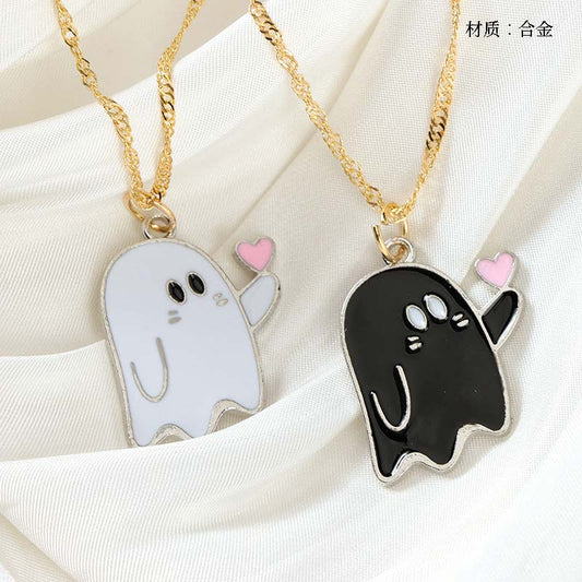 Finger - heart Ghost Necklace M.43