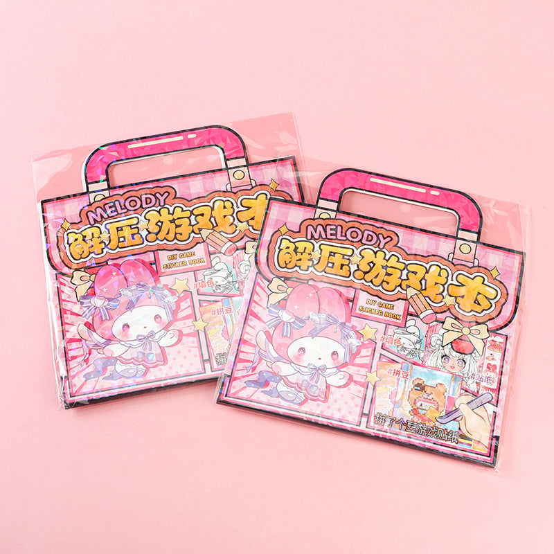 QKKDIY Stress Relief Game Book DIY Sticker Puzzle Portable Quiet Book for Kids M.08