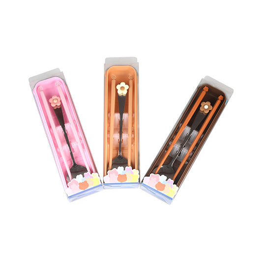 Three - Dimensional Flower - shaped Spoon and Chopsticks Tableware Set M.66 JPDB