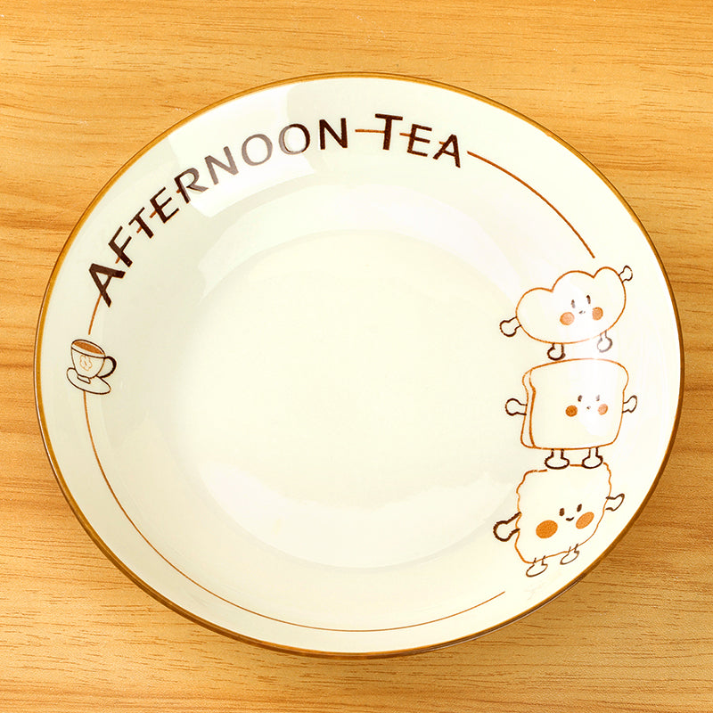 Yongfeng 7-inch Fruit Platter (with Afternoon Tea Pattern) M.66 JPDB