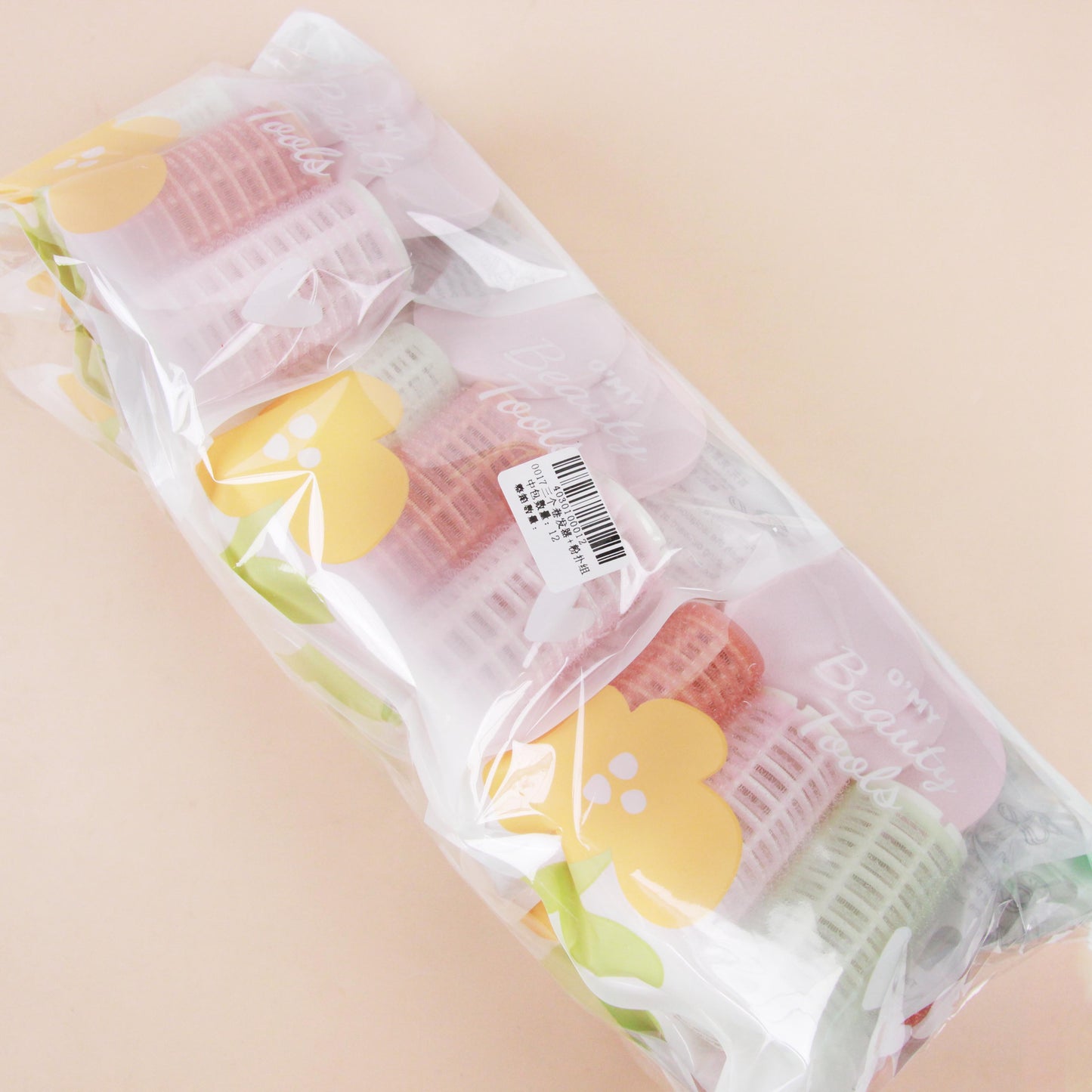 0017 Three curling irons + powder puff set M.50