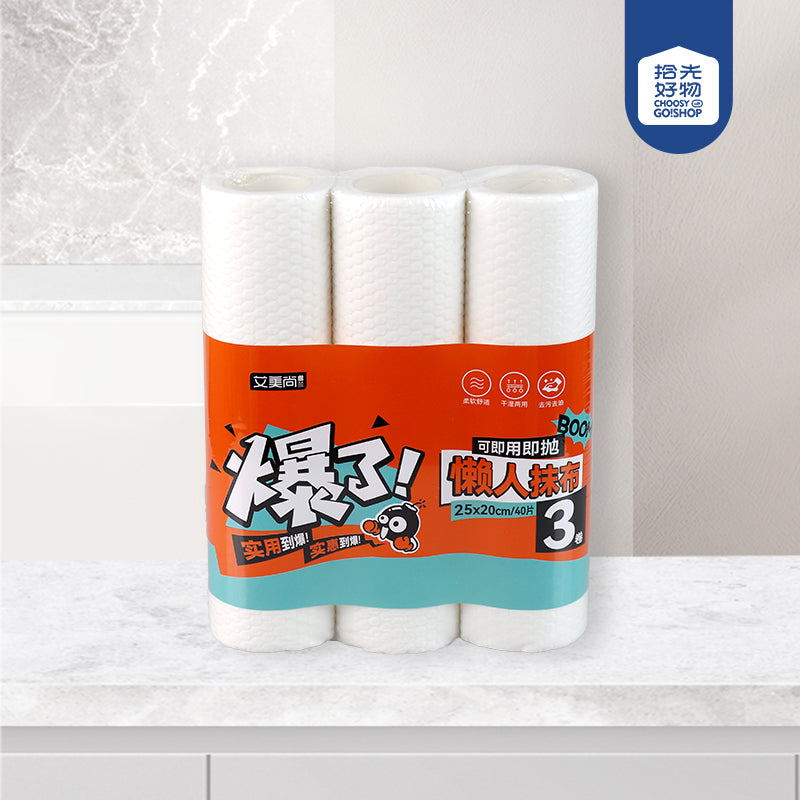 No.778 3 Roll 120 Sheets Lazy Cleaning Cloth M.68 JPDB