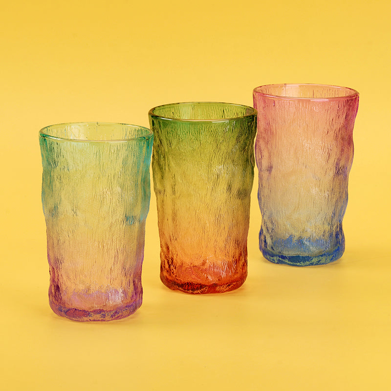 Tongyuan Large-Sized Gradient Glacier Pattern Glass Cup M.17