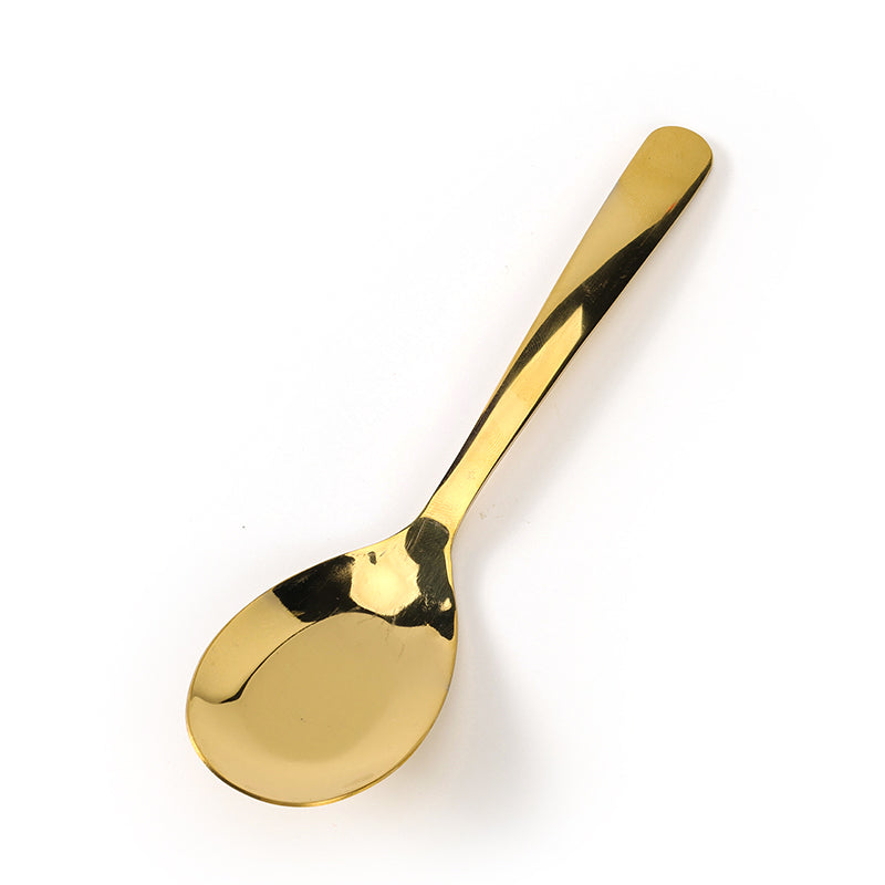 Gold-Plated Medium-sized Flat-bottomed Spoon M.66