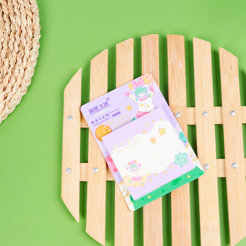 Chuangxiang Random Style Sticky Notes 2 Sizes (7676/76101mm) Multi-Style for Journal & Office M.81