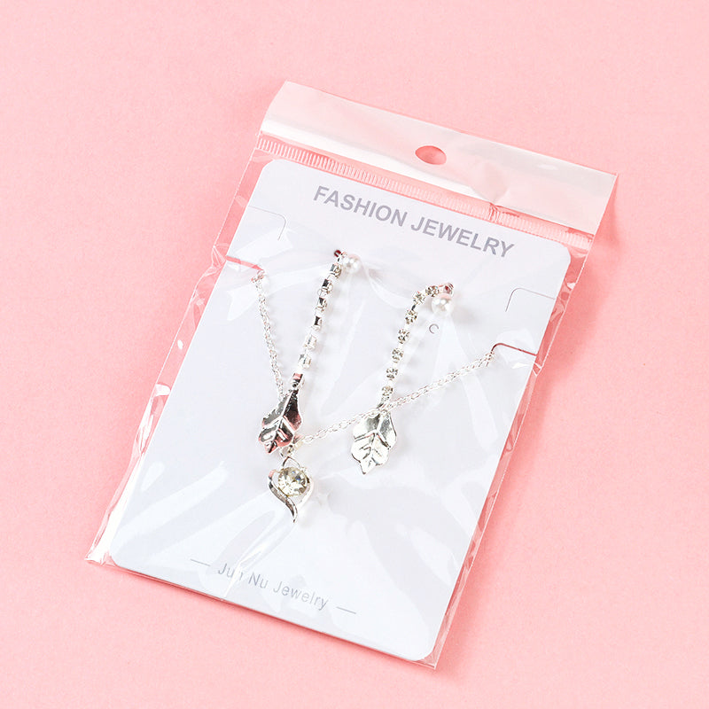 Pearl Butterfly Earrings and Necklace Set M.43