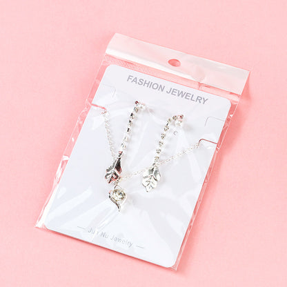 Pearl Butterfly Earrings and Necklace Set M.43