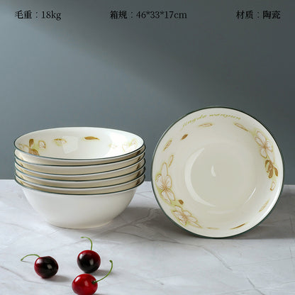 6-inch Printed Dou Bowl with Ice Magnolia Pattern M.66 JPDB