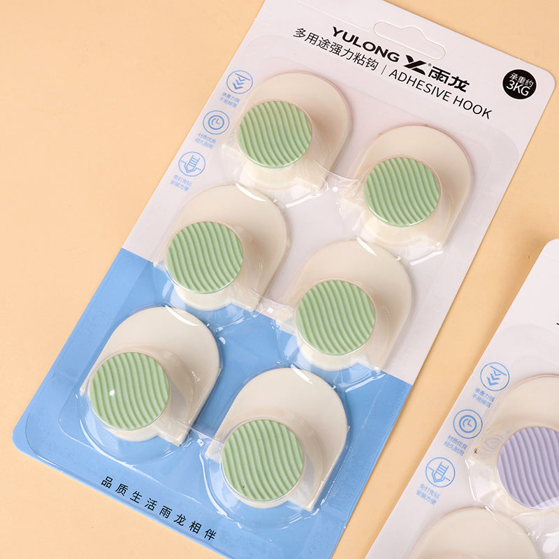 Ganchos adhesivos Yulong modelo 8065 - 6 piezas, estilo nórdico minimalista, M.16