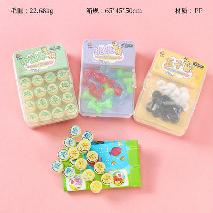 H668 - 1062 Juego de ajedrez de bolsillo portátil 