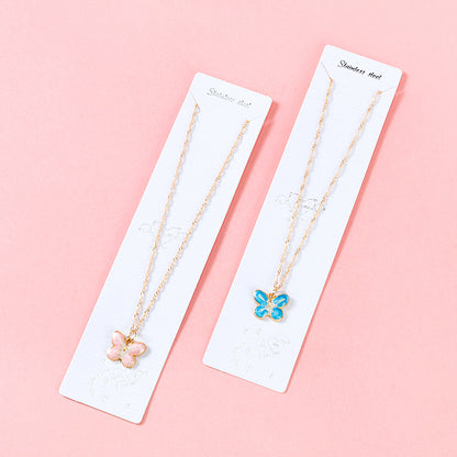 Exquisite Oil-Dripping Butterfly Necklace M.43