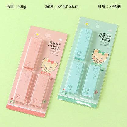 Tres cajas de cuchillas para recortar cejas (5 piezas por caja) S-504 M.50 