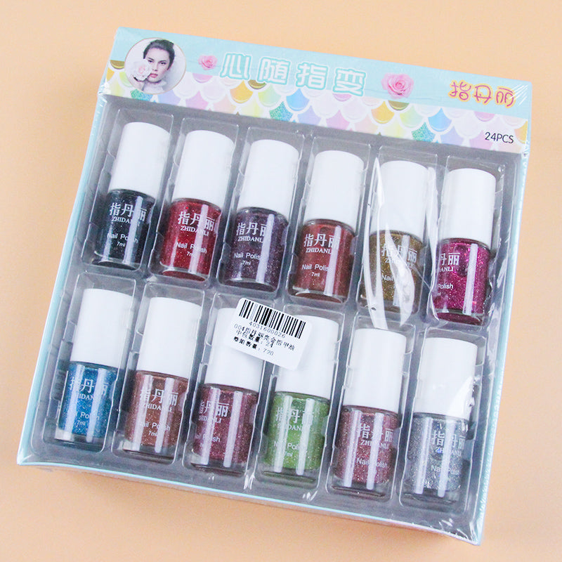 004 refers to Danli's gold nail polish M.51