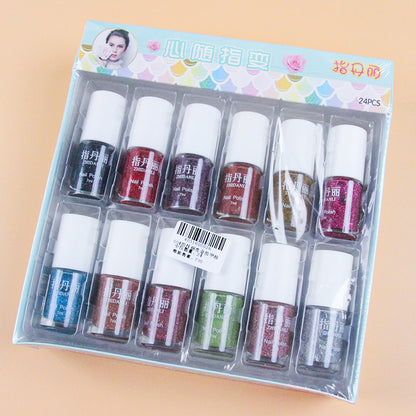 004 refers to Danli's gold nail polish M.51