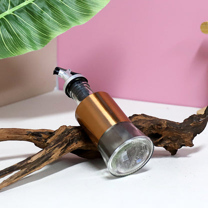 0049 Like a Dream Rose Gold Leather-Wrapped Glass Oil Dispenser (200ml) M.69 JPDB